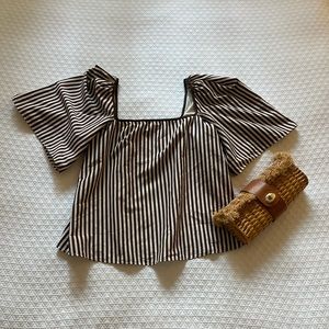 Tuckernuck square neck blouse